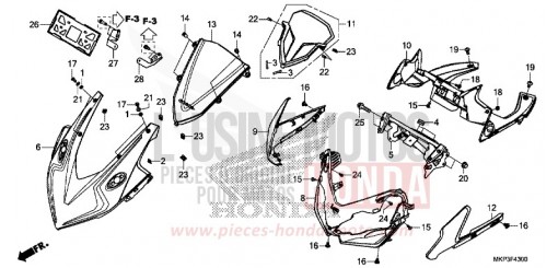 UPPER COWL CBR500RAN de 2022